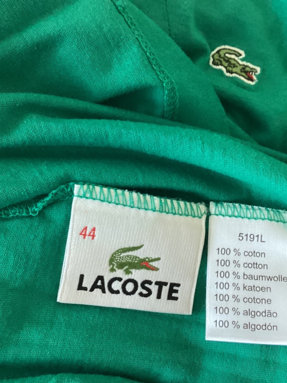 Lacoste Tee With Logo, Size 44 View 4